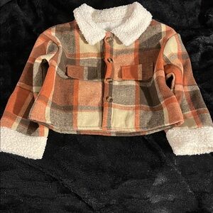 Cozy Plaid Jacket with Sherpa Collar